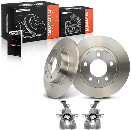 Frankberg 2x Bremssattel + 2x Bremsscheiben 77365453, 77365454 | Kompatibel mit Corsa D S07, Corsa D Kasten/Hatchback S07