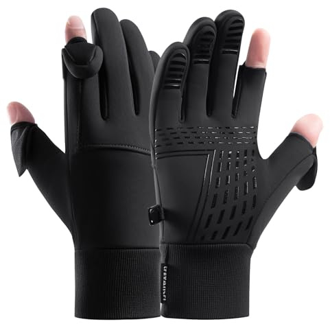 Azarxis Fahrradhandschuhe, Touchscreen Winterhandschuhe für Herren und Damen, Warme Winddichte Sporthandschuhe zum Radfahren und Laufen, Outdoor Aktivitäten