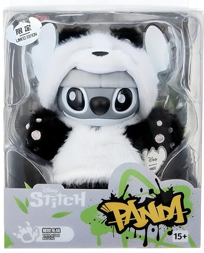 MINISO Disney Stitch GenZ Street Series Collector's Edition, Panda Clothes Collection Pendant Figure Bag Charm Collectible Toy for Home Decor Birthday Gifts