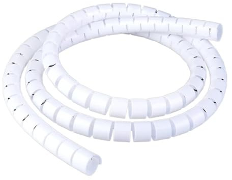 Manicotto protettivo avvolgente spirale per cavi, Avvolgicavo a spirale multicolore ID10-40mm 1M 5M(White,ID40mm 5 Meters)