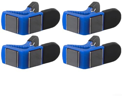 Paint Brush Holder Clip, 4pcs Magnetic Tin Opener DIY Tool, Plastic Magnetic Paintbrush Clamp Blue for Home Projects