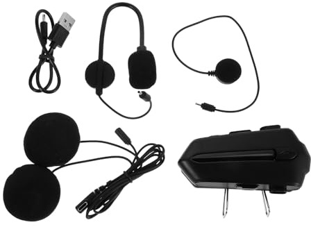 DOITOOL Casque Audio Moto Écouteurs sans Fil avec Microphone et Haut-parleurs intégrés pour Casque.