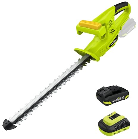 SnapFresh Taille-Haie sans Fil 20V, Longueur de Coupe 45 cm, Taille-Haie Batterie avec Lame Double Action Mn65 2800 SPM, Léger pour Haies, Arbustes et Jardin, Batterie 2,0Ah et Chargeur Inclus