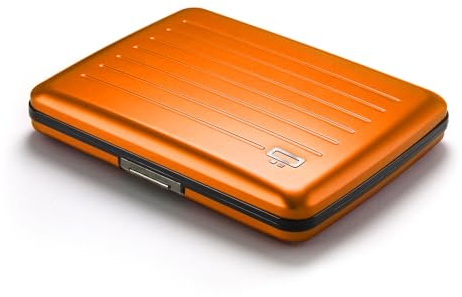 ÖGON -DESIGNS- Aluminium Geldbörse, Große Kapazität mit Metallverschluss, RFID Schutz vor Betrug und Entmagnetisierung, Modell Smart Case Oslo Large