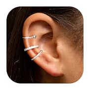 Orazio Ear Cuff Pendientes Sin Agujero en Oro 14K y Plata - Clip Ajustables Falsos para Cartílago