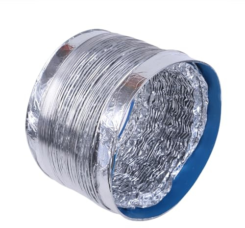Tubo respirador artificial de 200 mm, tubo de aluminio, tubo de ventilación de aire, manguera de escape flexible