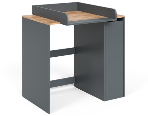 Vicco Mobile lavatrice Viktor, Antracite/quercia dorata, 93.6 x 88.2 cm 2 parti con fasciatoio