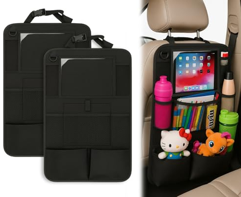 DS. Distinctive Style Lot de 2 organiseurs de Rangement pour siège arrière de Voiture avec Poche pour Tablette pour Les Essentiels de Voyage