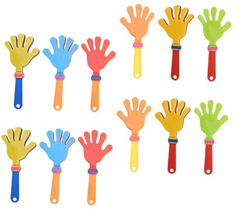 LOLIPPYY Batacchi Rumorosi Colorati in Plastica, Strumenti di Tifo Leggeri Manico Ergonomico, Accessori Festa per Ragazzo Ragazza e Adulti, Set da 12 Pezzi per Eventi, Compleanni