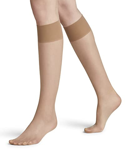 FALKE dam Seidenglatt 15 DEN Knästrumpor transparent glänsande rivstark