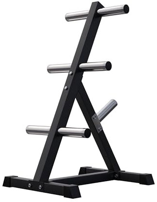 GORILLA SPORTS® Hantelscheibenständer mit 7 Scheibenaufnahmen 50/51 mm Schwarz - bis 350 kg belastbar