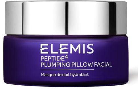 ELEMIS Peptide4 Plumping Pillow Facial, Cooling Gel Face Mask to Plump, Replenish and Rehydrate, Overnight Mask to Fight Tired, Dull Skin, Night Serum for a Radiant, Refreshed Complexion, 50ml