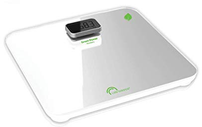 LITTLE Balance 8329 Kinetic Prémium weiß/silber – Personenwaage ohne Batterie – umweltfreundlich dank der Taste Little Balance – 180 kg/100 g