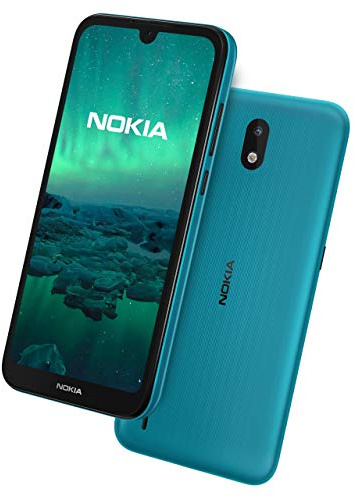Nokia 1.3 5.71 Inch Android UK Sim-Free Smartphone with 1 GB RAM and 16 GB Storage (Dual Sim) - Cyan (Renewed)