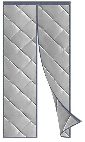 Magnet Thermo Türvorhang 80x205CM, Heavy Duty Magnetische Türgitter Automatischer Verschluss Magnetische Adsorption, für Balkontür Wohnzimmer - Grau A