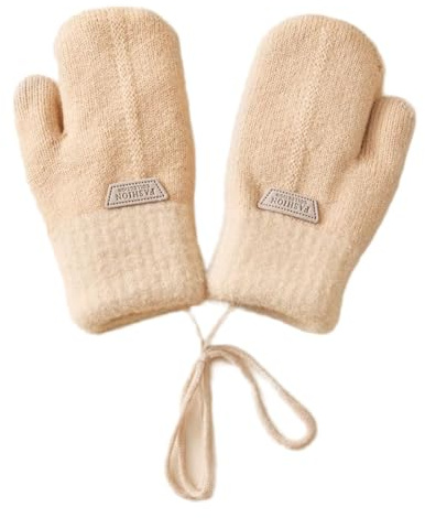 Manopla para niño con calefacción, invierno, guantes de peluche, suave, manoplas completas y gruesas, mitones de punto de ganchillo, guante de al aire libre, esquí, snowboard, bicicleta antifrío con