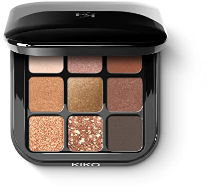 KIKO Milano Glamour Multi Finish Eyeshadow Palette 02 | Palette With 9 Eyeshadows In Different Finishes