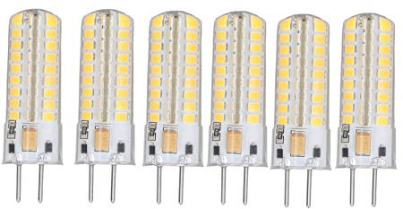 6pcs GY6.35 LED Birne 700lm 72 LEDs LED Mais Glühbirne für Pendelleuchten Deckenleuchten AC DC12V (3000k warmes Licht)