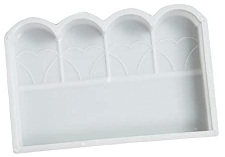 jojofuny 1Stk Leitplanke Zaun Seite Steinform DIY Gartenzaun Kunststoffform zäune fence Zaunformen herstellen Zaunform aus Kunststoff Zaun Form Zaunform selber machen Erdfarben