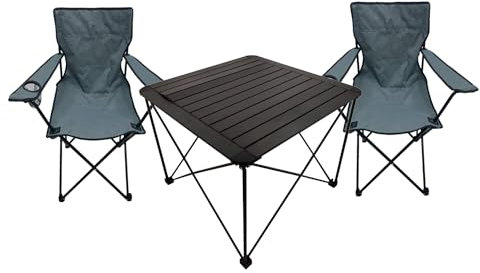 Mojawo 3tlg Campingmöbel Set Camping Festival Outdoor 1x Campingtisch Campingstühle Regiestuhl Anglerstuhl klappbar