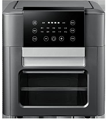 Heißluftfritteuse mit 12 l Fassungsvermögen, intelligente elektrische Fritteuse, 8 intelligente Menüs, leicht zu reinigender Korb, Heißluftfritteuse, Toasterofen, elektrische Haushaltsfritteuse mit