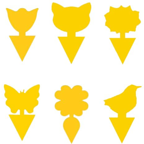 QZKJQDD Gelbsticker Trauermücken, Fliegenfalle, Gelbtafeln Gegen Trauermücken, Fruchtfliegenfalle, Gelbfalle, Geeignet für den Innenbereich Stickyworm-Brett (12 Stück)
