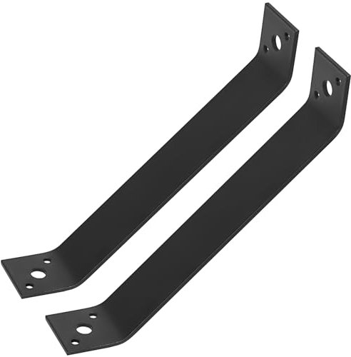 2 Piezas Conector en ángulo 135 Grados, Escuadra para Cargas Pesadas, Conector en ángulo Interno de 45 Grados, Conectores Angulares para Postes Vigas Unidas a Tope, 185x40x38x3mm, Negro