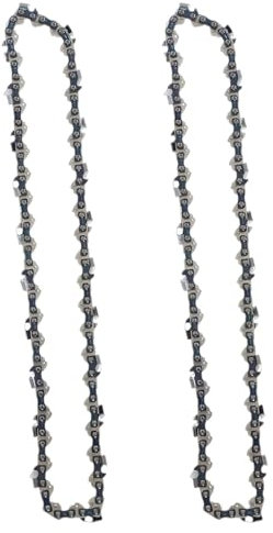 Sägekette 20 cm, 2 Stück Kette für Kettensäge, 3/8 Zoll 1,1 mm, Sägeketten für die meisten Kettensägen(COLOR:wie gezeigt)