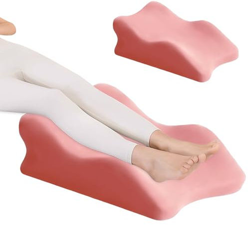 Ergonomisches Venenkissen, Beinkissen gegen schwere Beine, Beinauflage Beine hochlegen, Lagerungskissen Beinhochlagerungskissen, Keilkissen Stützkissen für Beine Knie Venenkissen Venenkeil (rosa)