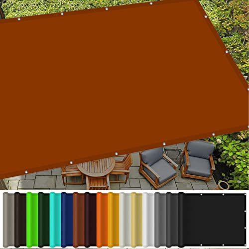 Sonnensegel für den Außenbereich, 2,5 x 4 m, UV-beständig, Überdachung mit Seilen, regenfest, Gartenschirm für Pflanzen, Rostrot