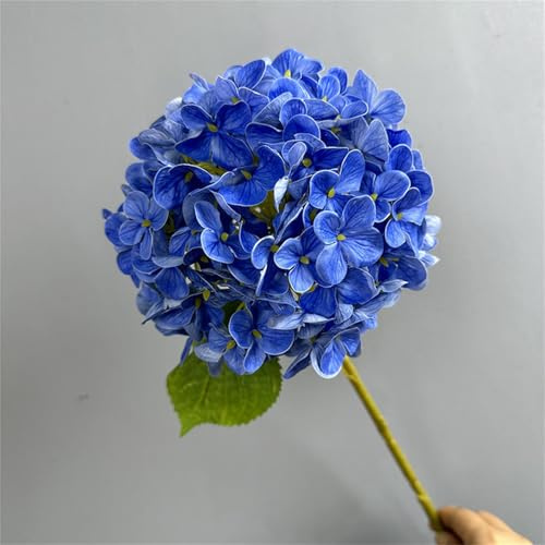 clhjinruoliu Fiori artificiali di ortensia, 5 pezzi, 144 petali ogni vero tocco di ortensia finta per esterni, realistici per matrimoni, casa, cucina, bouquet fai da te, decorazione per sposa, blu