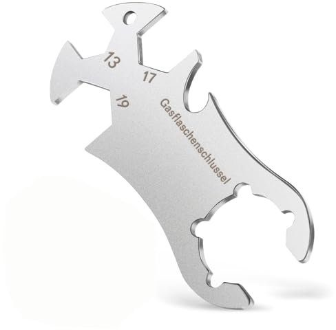 YUNYU Chiave cilindrica in acciaio inox – Chiave di regolazione multifunzione con apribottiglie integrato, strumento da campeggio all'aperto per serbatoi di propano e butano