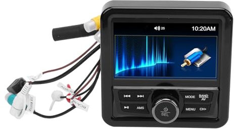 UPALDHOU BT Ricevitore Marino Ricevitore Marino Audio con Amplificatore 50w X 4 IPX6 USB Impermeabile AM FM Radio per Yachts Excavatori