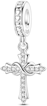 Kreuz Charms Für Armbänder, Sterling Silber Charms Für Pandora Armbänder, Hangle Anhänger & Perlen Charm Für Diy Schmuck