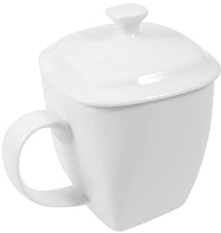Gatuida Tazza in Ceramica Bianca 550ml Tazze Da Caffè e Tè Impugnatura Ergonomica Resistente Al Calore Regalo Per Donne Casa e Ufficio