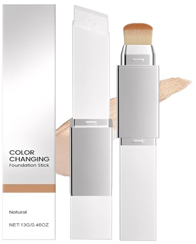 OIXYAZ Fond de teint stick 2 en 1,Korean Color Changing Foundation Stick,Imperméable et résistant à la transpiration, convient à tous les types de peau. (Natural)