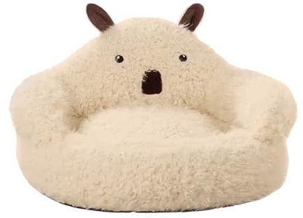 Generisch Katzensofa Winter, 40X40X23cm Hundesofabett Weiß, Weich Und Flauschig Katzensofa Bett Haustierbett Süße Tierdesign, Für Klein Hunde Und Katzen