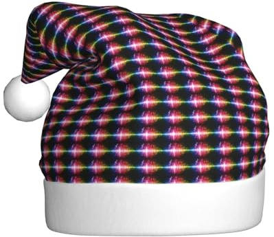 GUOLGP Gorro de Navidad con estampado musical, gorro de Papá Noel, celebraciones, unisex, accesorio de disfraz de fiesta de Navidad