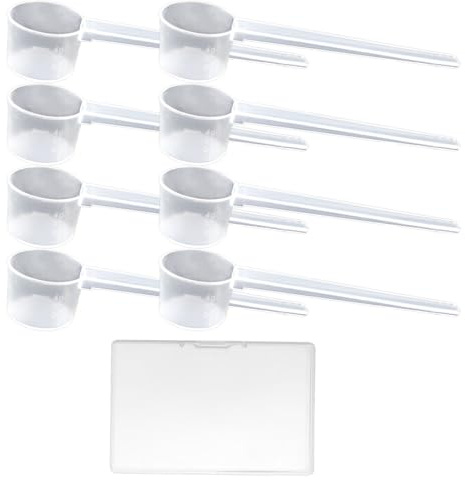8 Piezas Plastico Cuchara Dosificadora transparentes Cuchara Medidora Gramos 5 Gramos Scoop Proteina Mini Protein Scooper Medidor Gramos Polvo Cucharas Medidoras Transparente con Escala para hornear