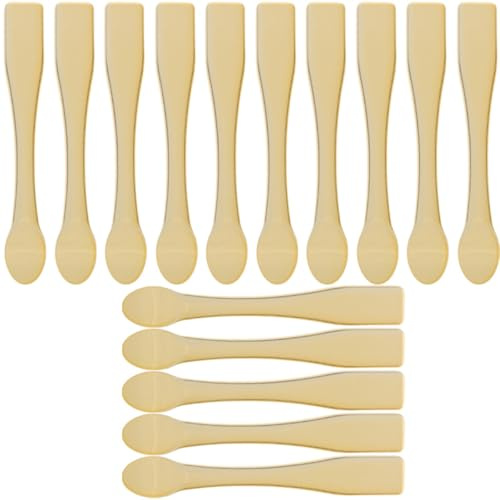 Healeved 15 Cucharas para Crema Facial y Mascarillas, Espátulas Pequeñas de Abs Reutilizables, Resistentes y Fáciles de Limpiar, para Uso Doméstico y Cuidado Piel
