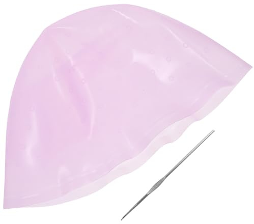 Cuffia per Tintura Chioma in Silicone, Cappuccio Elastico | Riutilizzabile e Lavabile, per Salone e Casa, con Ganci Inclusi, Comoda da Indossare Colore Casuale