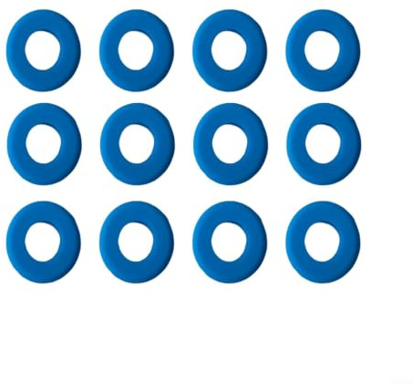 Paquete de 12 amortiguadores de vibración de tenis, amortiguador de cuerda de raqueta de silicona, reduce la vibración para mayor comodidad, equipo de calidad para tenis y squash, varios colores (azul