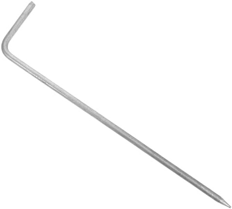 PRETYZOOM Piquet de Protection Galvanisé en Acier Inoxydable, Tige de Mise la Terre pour Antenne et Clôture Électrique, Argenté, Installation Facile, Capture de Foudre Élevée