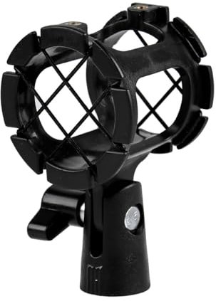 ayex Mikrofonhalterung mit Blitzschuhadapter vibrationsdämpfend für Shotgun Mikrofone Richtmikrofone DSLR Kamera Camcorder Tonangel
