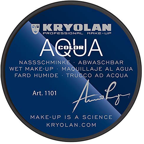 Kryolan Professionelles Aquacolor Deep Black 8ml als Theaterschminke