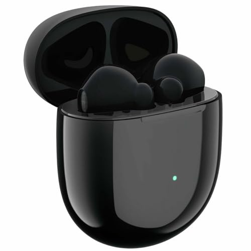 TCL Mobile - Moveaudio S200 Cuffie Wireless (Cancellazione del Rumore, Bluetooth 5.0, Ricarica Rapida, Custodia di Ricarica Extra Sottile, IP54, Touch) Nero [Italia]