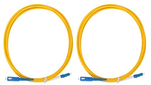 Tyenaza Cavo patch in fibra, 2pz 3 metri LC/UPC a SC/UPC Cavo patch in fibra ottica giallo