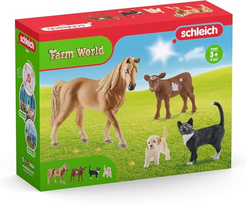 schleich FARM WORLD | FW Rekrutierungs-Starter Set für HSD 72161 | 4 Teile | Spielset ab 3 Jahren | Set mit Figuren, vielen Funktionen und zahlreichem Zubehör | schleich Bauernhof Spielfigur