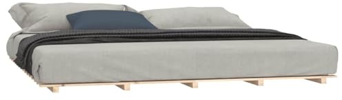 vidaXL Massivholzbett Doppelbett Bettgestell Bett Holzbett Bettrahmen Lattenrost Schlafzimmerbett Schlafzimmermöbel 180x200cm Kiefer