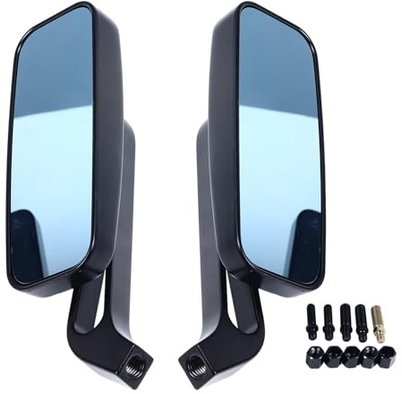 Espejo Retrovisor de Motocicleta Espejo Retrovisor Vintage Vidrio Azul a Prueba de Golpes Manillar Espejo Lateral Manillar Extremo del Espejo Retrovisor
